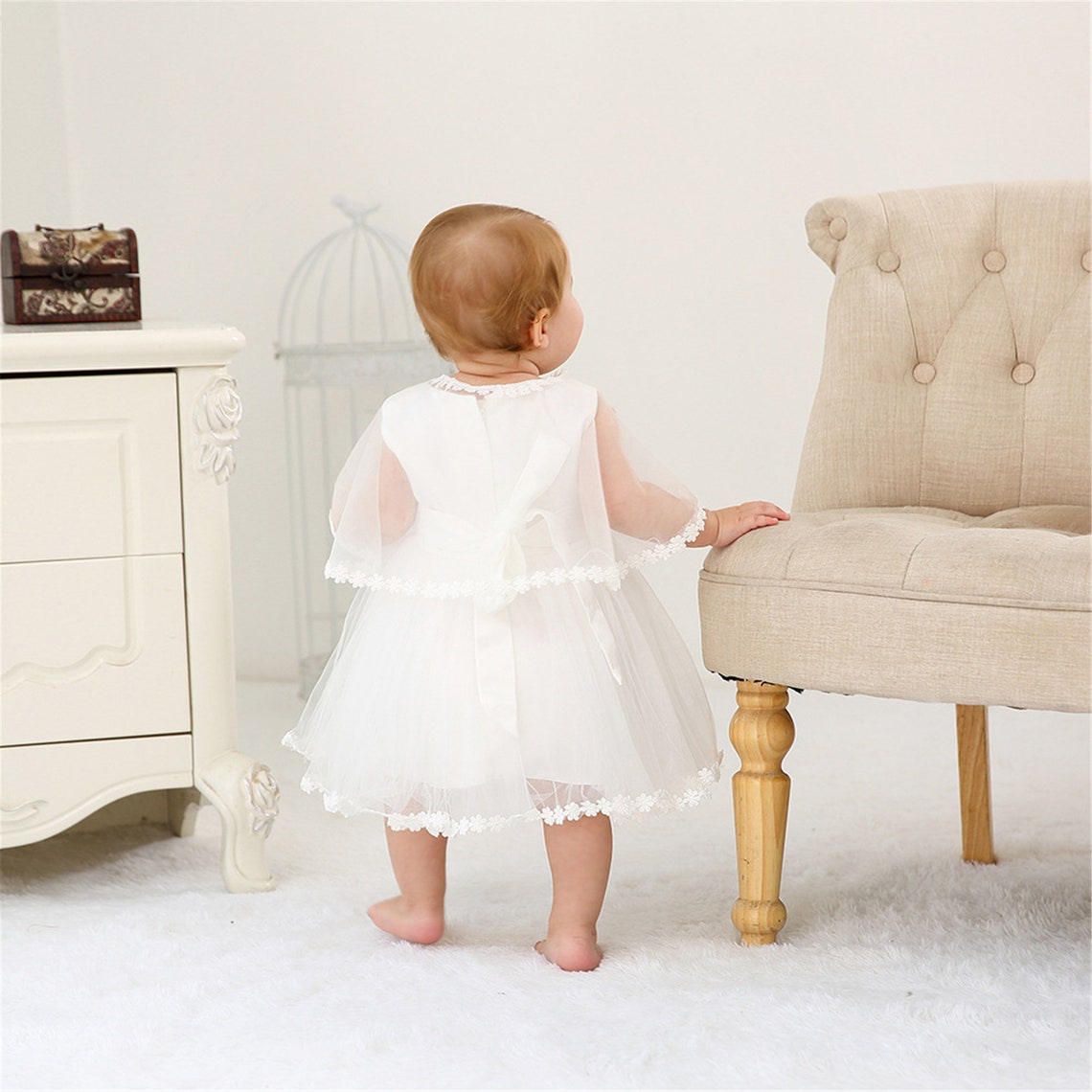 white company christening outfit
