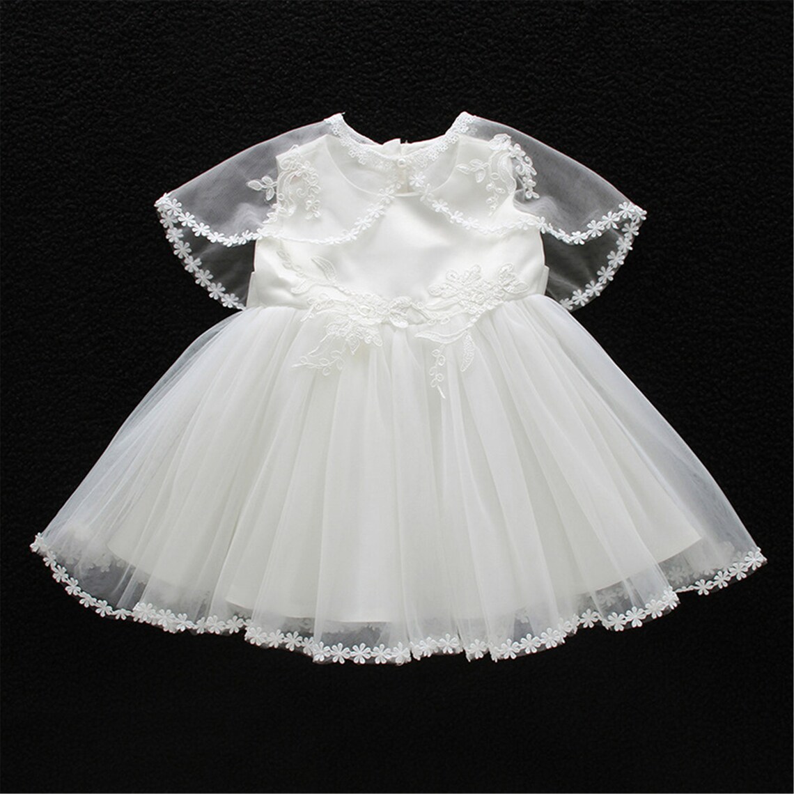 3PC SET White christening dress Baptism dress Christening Etsy