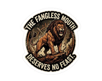 Disciplined Monster Lion gym motivation sticker Kiss-Cut Vinyl Decal | motivational workout quote