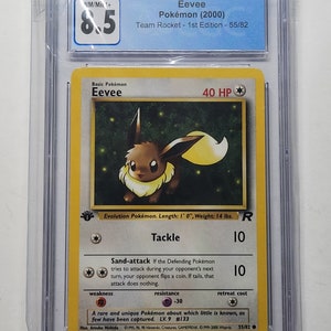 Eevee 55/82 1st Edition Team Rocket CGC 8.5 NM/M+ Non-holo - Etsy
