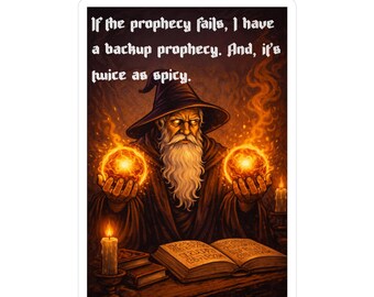 Backup Prophecy Wizard Fireball Sticker | Kiss-Cut Vinyl Decal