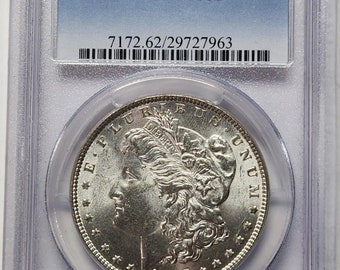 1887 P Morgan Silver Dollar MS62 PCGS*