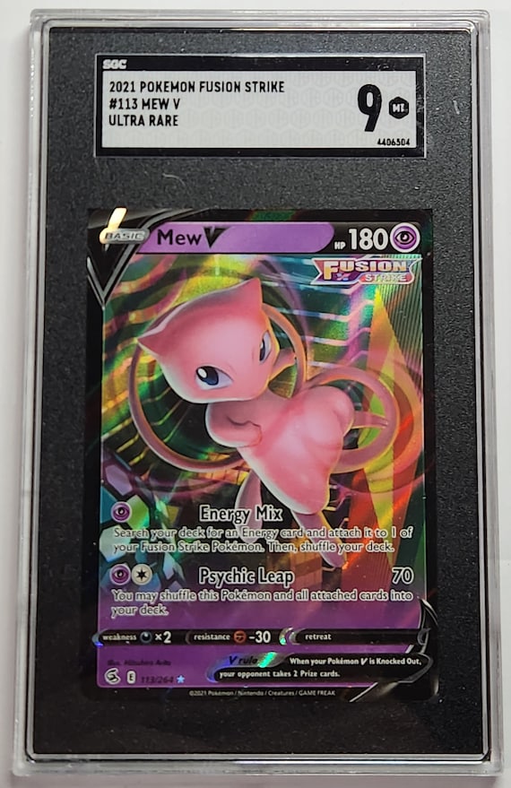 Mew Pokemon Fusion Strike 2021 #113 SGC 9 MINT - Etsy