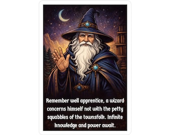Infinite Knowledge and Power Wizardly Wisdom Kiss-Cut Vinyl Decals
