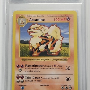 Arcanine Non-Holo 23/102 Shadowless 1999 Base Set DEGREE 7NM