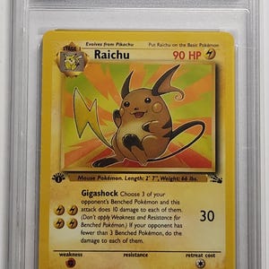 1st Edition Raichu Non Holo 29/62 1999 Fossil NM7 DEGREE
