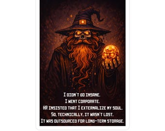 Modern Day Wizard Lich Phylactery Joke Vinyl Decal | Dungeons & Dragons Sticker