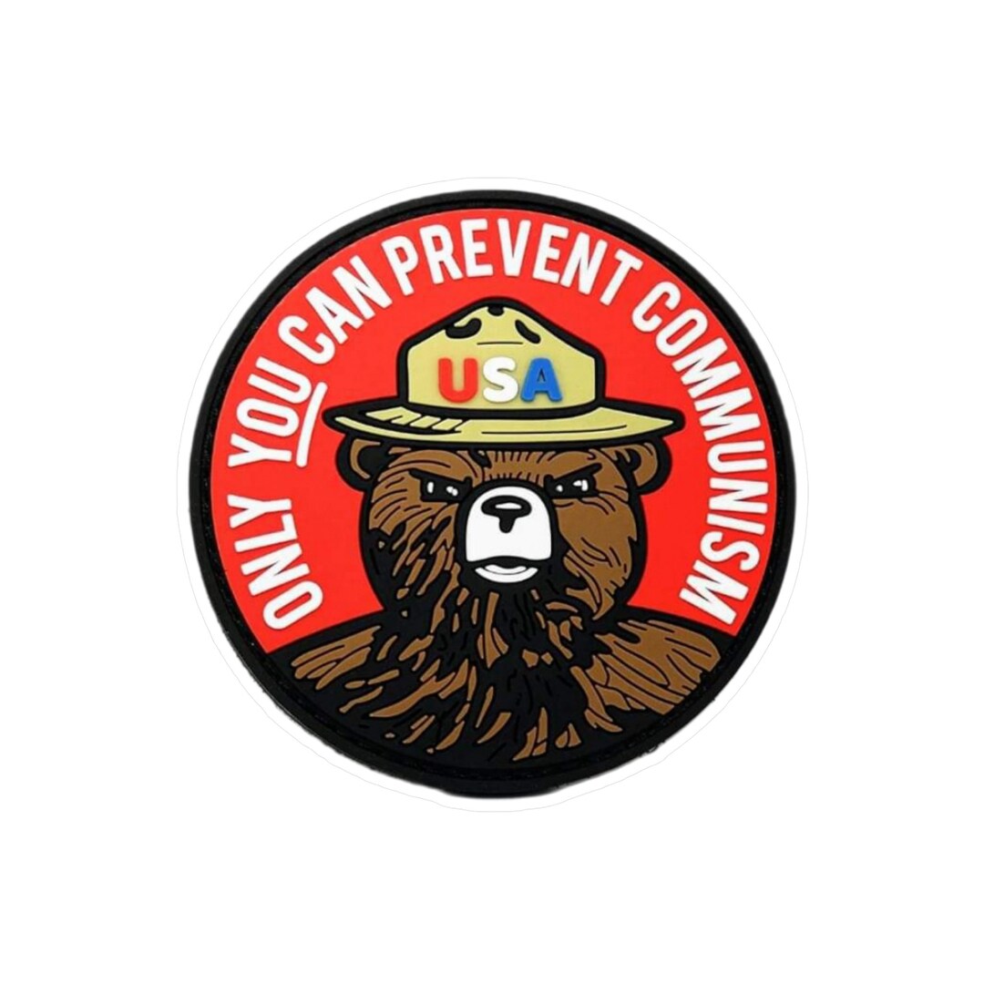thumbnail image 2 of Funny Tactical Patch: Only You Can Prevent Communism Bear Parody Hook And Loop Patch 2 of 13