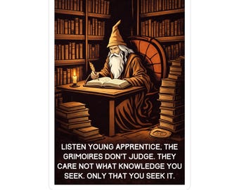 Seeker of Knowledge Wizard Dungeons and Dragons Decal | Vinyl Sticker