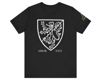 T-shirt à manches courtes Amor Fati - T-shirt motivant l'état d'esprit positif, T-shirt unisexe philosophique stoïcisme, T-shirt Memento Mori, Nietzsche