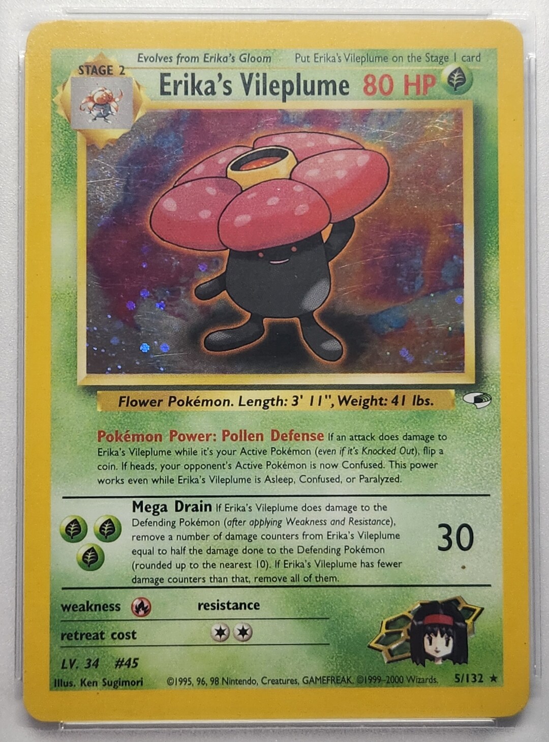 Erika's Vileplume Gym Heroes 2000 5/132 Degree 8NM-M - Etsy