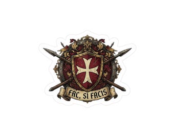 FAC SI FACIS Latin Motto Seal Sticker, Kiss-Cut Vinyl Decal | Motivational Quote