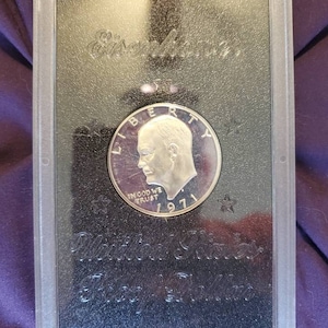 1971BU Eisenhower Silver Proof dollar coin