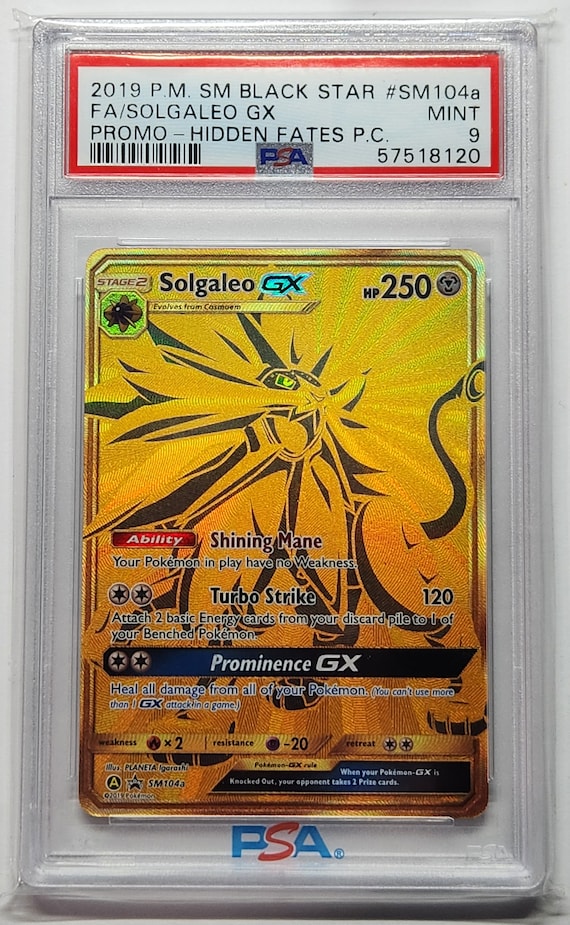 Solgaleo SM Black Star Promo - Hidden Fates Pokemon TCG PSA 9 Mint Collectors Slab - Etsy Solgaleo SM Black Star Promo - Hidden Fates Pokemon TCG PSA 9 Mint Collectors Slab - Etsy