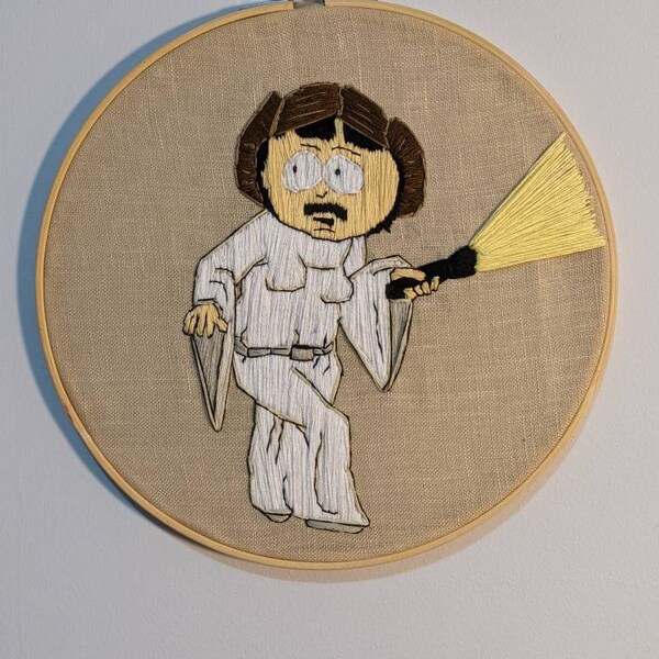 randy marsh as princess leia of alderaan embroidery