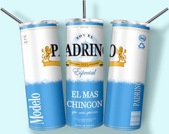 Padrino-glasdesign, Soja El Padrino, 20oz-glasdesign, sublimeringsdesign, modelldesign, öldesign, Gudfadern, digital nedladdning