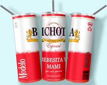 Bichota-glasdesign, 20oz-glasdesign, sublimeringsdesign, modelldesign, bebesita, Mami, Karol G, digital nedladdning