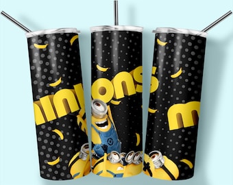 Minions Tumbler Design, Dumma mej Design, 20oz Tumbler Design PNG, Sublimeringsdesign, Digital Nedladdning