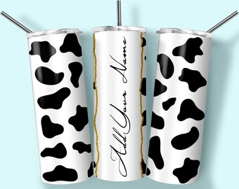 Kotrycksmönster, Kotrycksdesign, Lägg till ditt eget namn, Tumbler Wrap, 20oz Tumbler Design, Sublimeringsdesigner, Omedelbar Digital Nedladdning