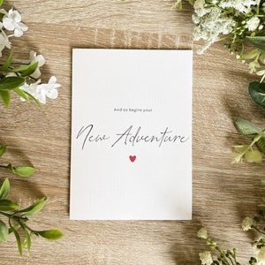 New Adventure Card | Here's to your new chapter | New Beginnings Card | New Start Card | Cards for | New Job | Moving Away | End of Era