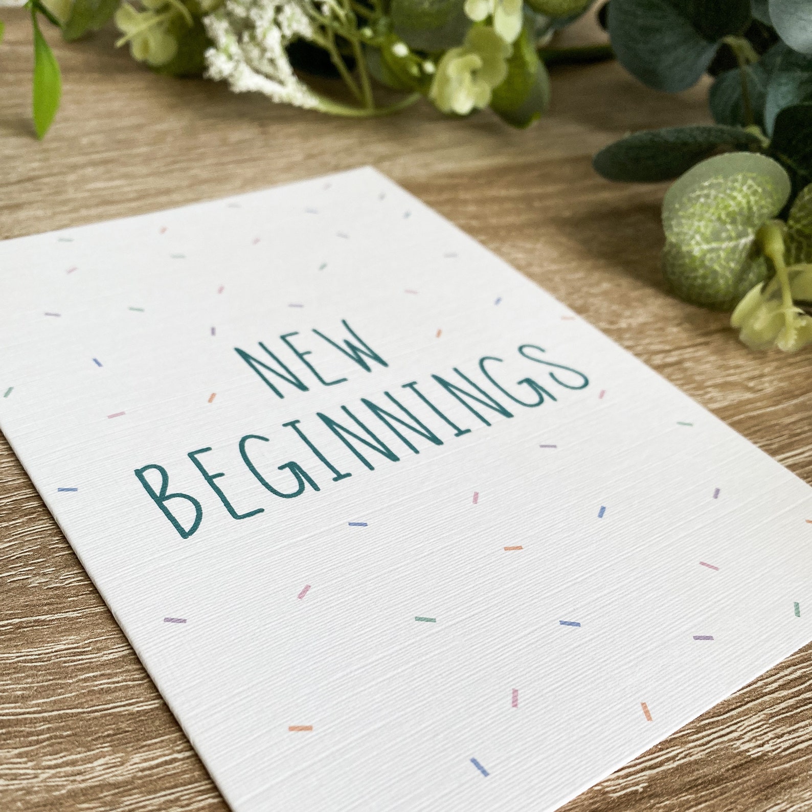 5x7 New Beginnings Card Here's to your new chapter New Etsy