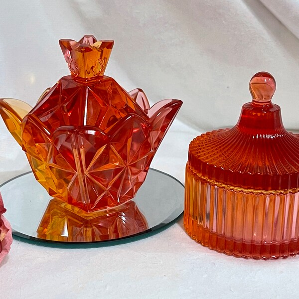 Candy Dish Lidded Etsy