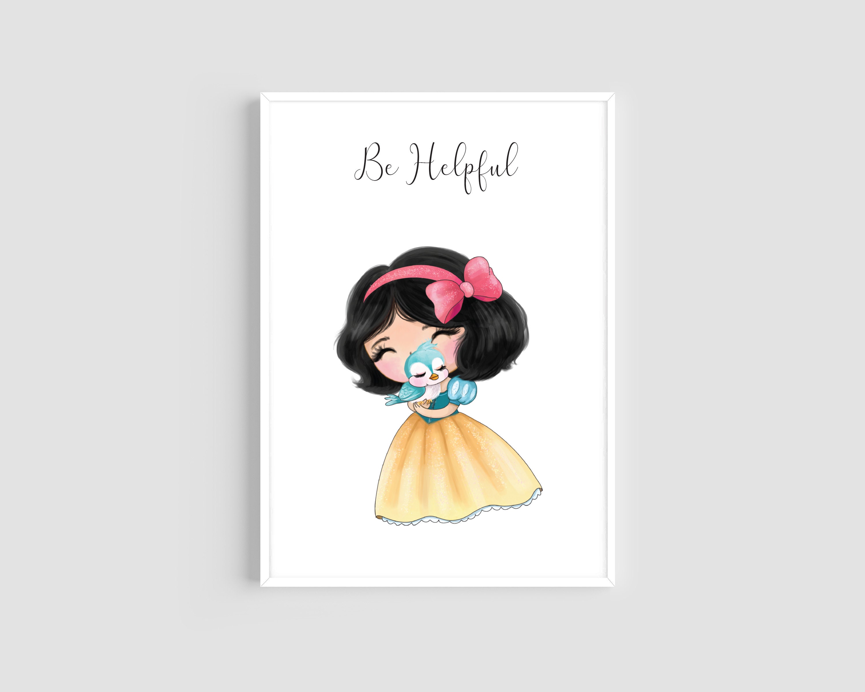 Set Of 6 Princess Prints Princess Nursery Prints Nursery | Etsy