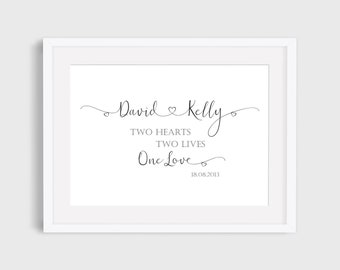 Personalised Couple Print, Wedding Prints, Wall Art, Name Prints, Love Print, Home Decor, Couple Gift, Wedding Gift, Home Gift, Quotes