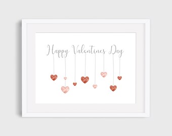 Valentines Print, Love Hearts Print, Valentine Wall Art, Love Print, Valentines Day Print, Quote Prints, Heart Print, Living Room Decor