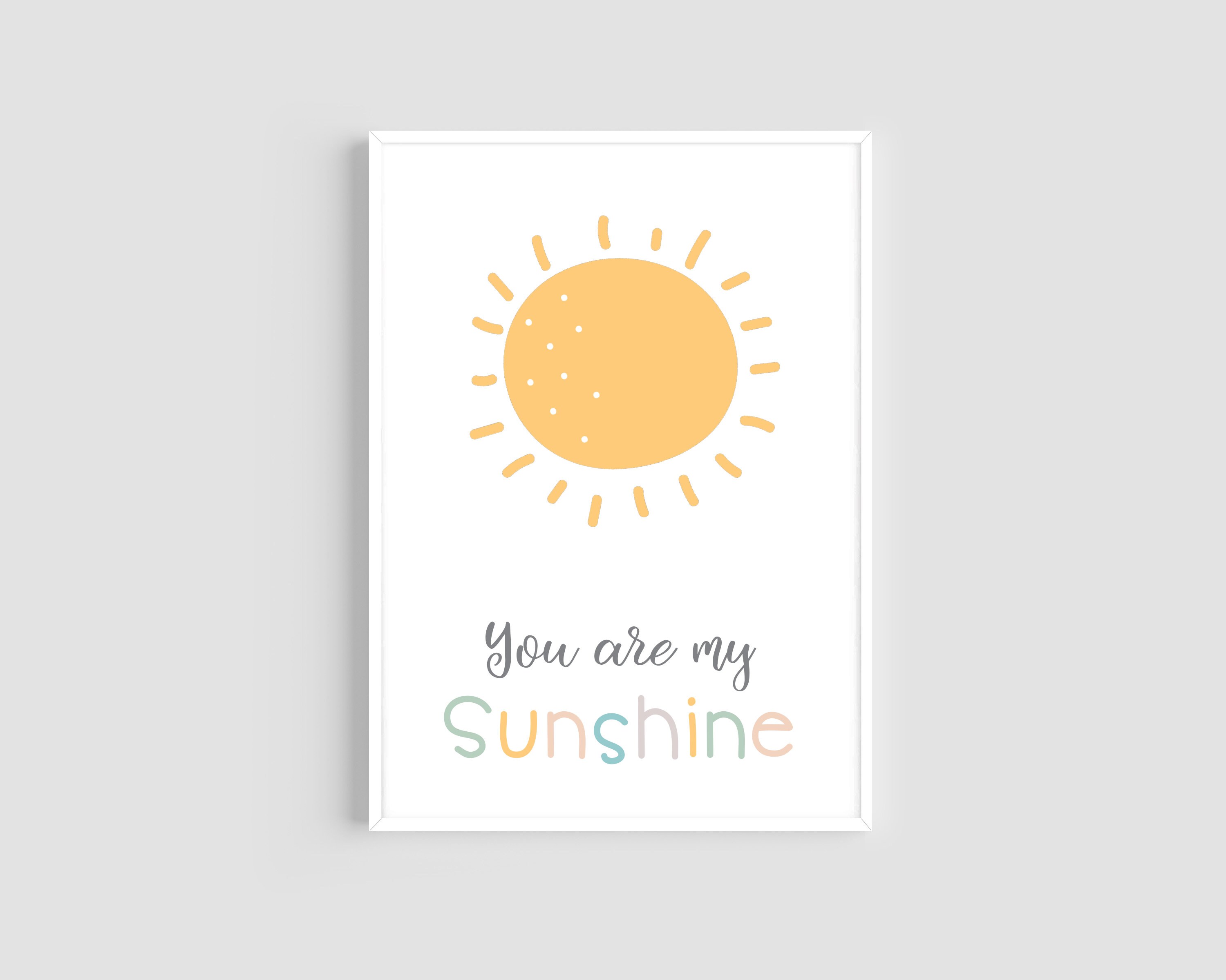 You Are My Sunshine Prints Set of 3 Rainbow Prints Rainbow Etsy