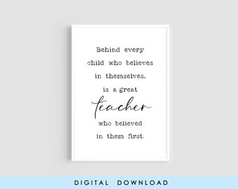 Printable Wall Art, Teacher Quote, Digital Prints, Teacher Print, Teacher Wall Art, School Decor, Teacher Gift, Printables, School Print