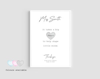 Teacher Print, Thank You Gift, Personalised Wall Art, Teacher Gift, Teacher Thank You Print, Best Teacher Print, Personalised Teacher Gift