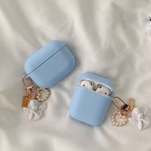 Cute AirPod Case with Angel Keychain