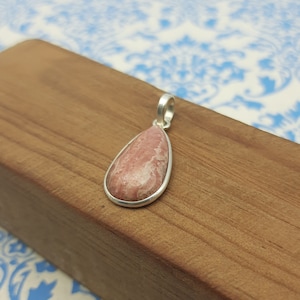 Handcrafted Boho Pendant-Handmade Rhodochrosite Pendant-Boho Gemstone Pendant-925 Sterling Silver Pendant-Anniversary Gift Pendant-Gift Item