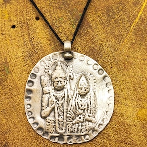 Hindu Auspicious Lord Hanuman Pendant-925 Sterling Silver Necklace-Handmade Necklace-Traditional Necklace-Designer Pendant-Thread Necklace