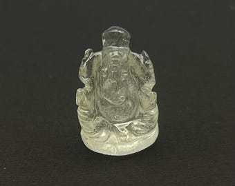 Szklana statua Ganesha z Libii: ręcznie rzeźbiony posąg LDG