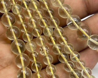 Koraliki ze szkła pustynnego z Libii | Jasnożółty tektyt, produkcja biżuterii
