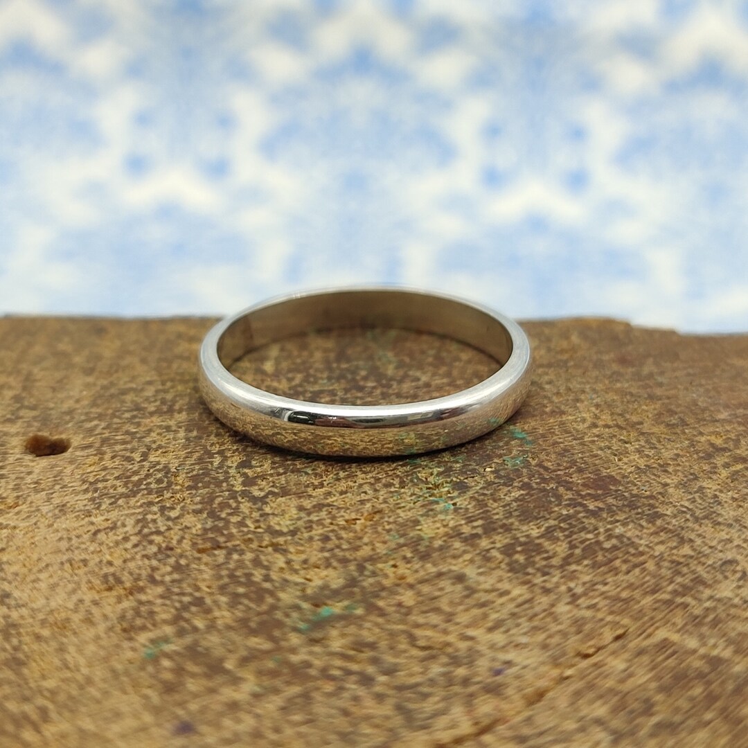 925 Sterling Silver Stacking Ring, Simple Wedding Band - Etsy