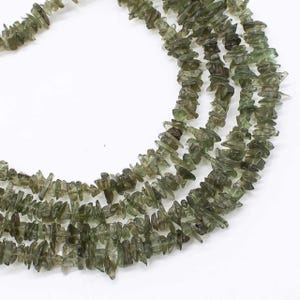 Moldavite Chips Beads , Czech Moldavite Uncut Polished Beads , 0.3mm Drill , Genuine Moldavite Beads ,Jewelry Supplies Raw Moldavite