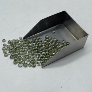 7mm Natural Moldavite Rondell Bead ,Authentic Moldavite ,Natural Moldavite Bead ,Chlum Region Czech Republic Geniune Moldavite Smooth Bead