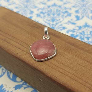 Handcrafted Boho Pendant-Handmade Rhodochrosite Pendant-Boho Gemstone Pendant-925 Sterling Silver Pendant-Anniversary Gift Pendant-Gift Item