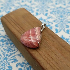 Handcrafted Boho Pendant-Handmade Rhodochrosite Pendant-Boho Gemstone Pendant-925 Sterling Silver Pendant-Anniversary Gift Pendant-Gift Item