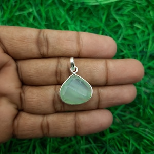 925 Silver Pendant-Aquamarine Pendant-Faceted Gemstone Pendant-Fine Bezel Pendant-Artisan Silver Pendant-Gift For Her-Statement Pendant