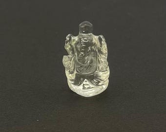 Szklana statua Ganesha z Libii: ręcznie rzeźbiony posąg LDG