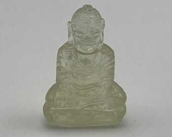 Ręcznie rzeźbiony Budda z Libii z Pustyni Szklanej: Duchowa Rzeźba Kryształowa