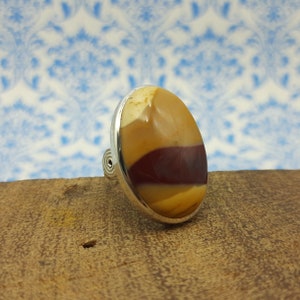 Yellow Jasper Ring, Boho Ring, Larger Stone Ring, Side Design Ring, Natural Stone Ring, Oval Gemstone Ring, Statement Ring, Gift for Her