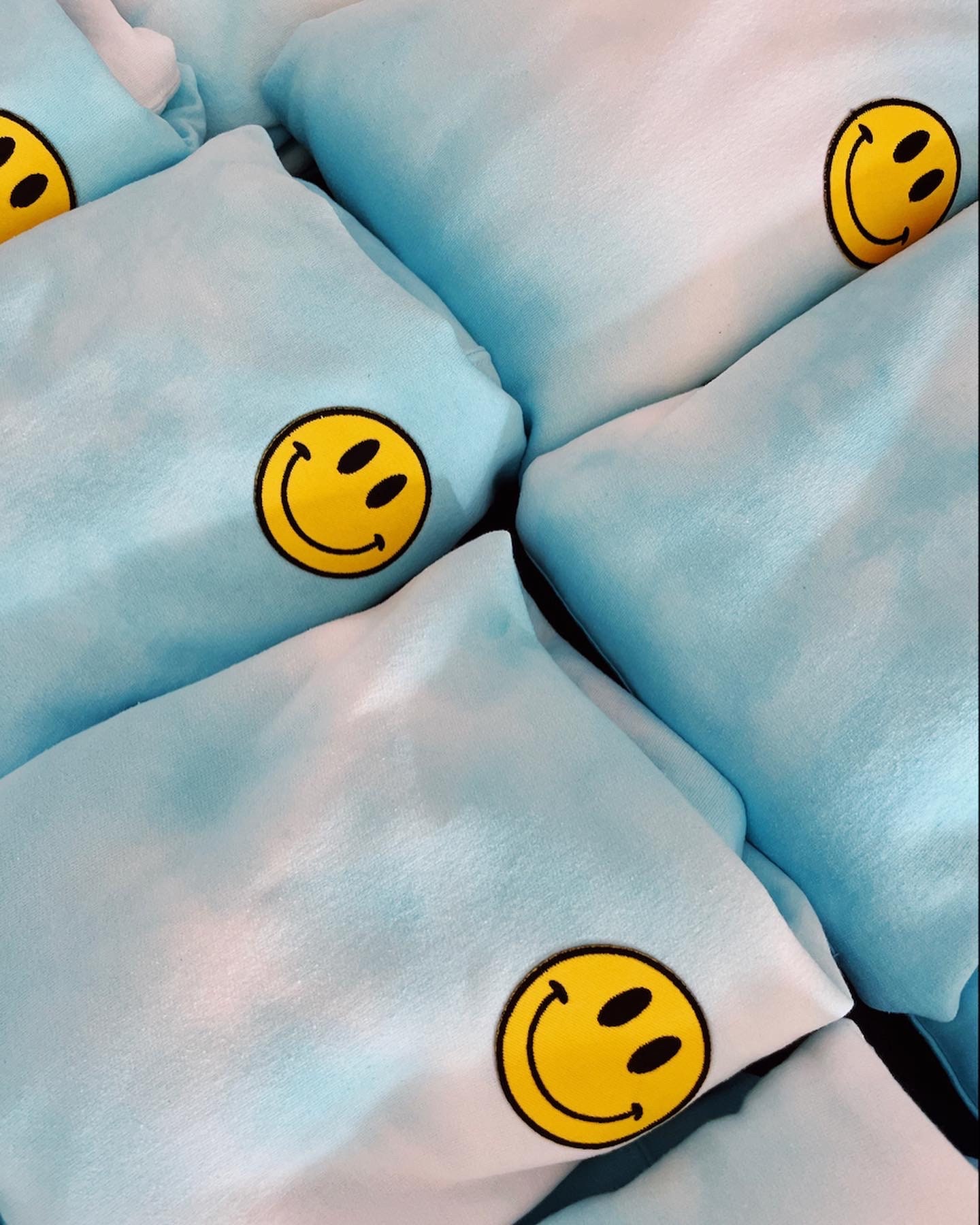 Kids Tie Dye Hoodie Smiley Face