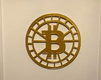 Bitcoin 3D Printed Wall Art Decor