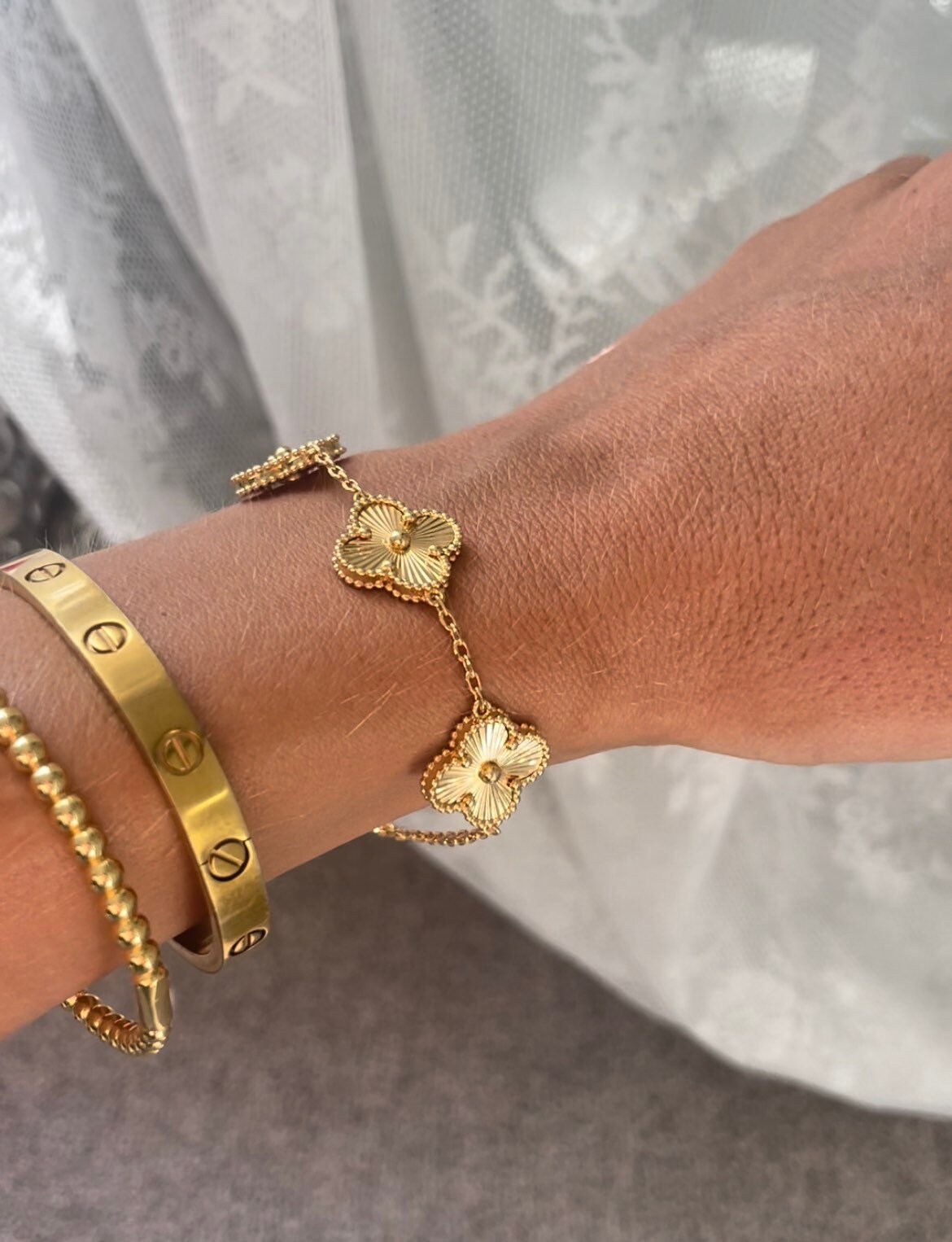 Chrysalini CZ 3 Clover Bracelet-DB1637
