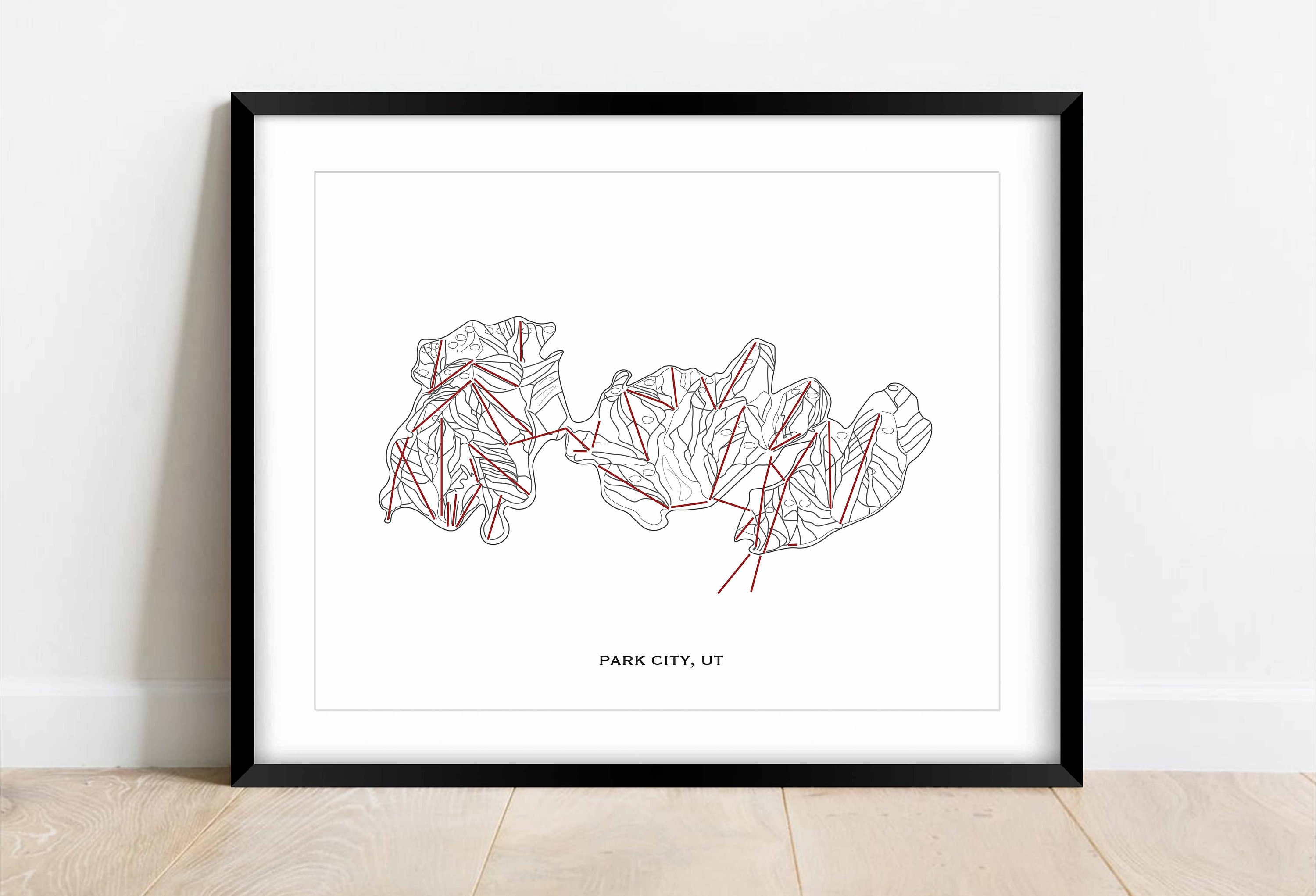Park City Ski Trail Map Digital Download 8x10 Etsy